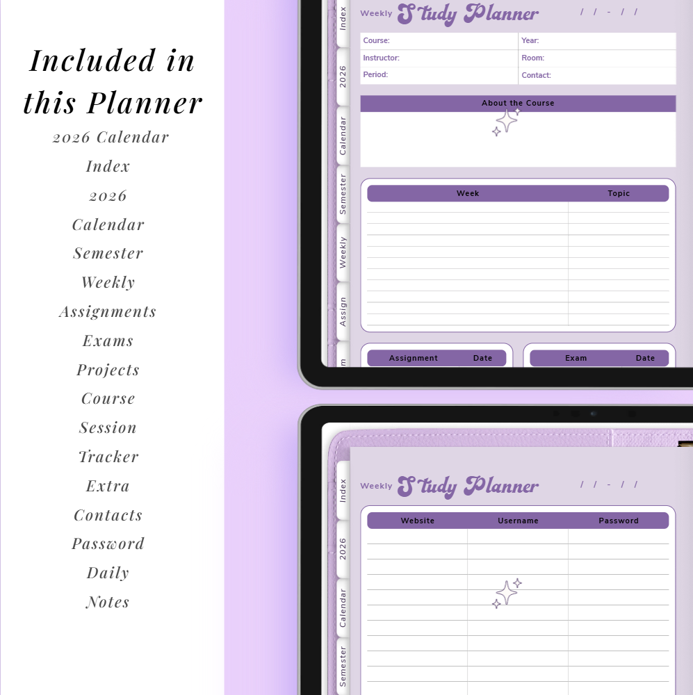 Study Digital Planner